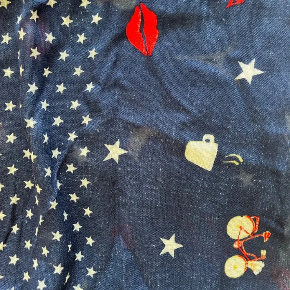 NWT Talbots Parisian Blue & Red Women’s Scarf Wrap Eiffel Tower, NWT - Picture 5 of 7